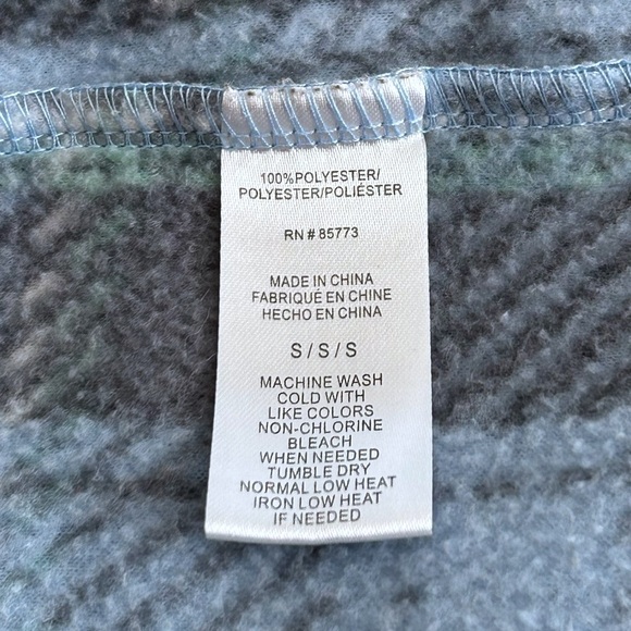 O'Neill Zuma Plaid Superfleece Shacket with Snap Front Closure - S - Blue, Grey - Picture 11 of 14